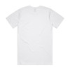 A plain white Classic Tee featuring a crew neckline and short sleeves, with a branding logo on the back.