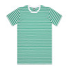 White-Green - 5028 Mens Staple Stripe Tee - AS Colour White-Green - 5028 Mens Staple Stripe Tee - AS Colour