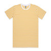 White-Yellow - 5028 Mens Staple Stripe Tee - AS Colour