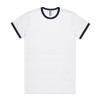 White-Navy - 5053 Mens Ringer Tee - AS Colour