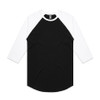 Black-White - 5012 Mens Raglan Tee - AS Colour