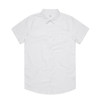 White - 5407 Mens Oxford Short Sleeve Shirt - AS Colour