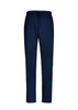 Navy unisex scrub pants with a relaxed fit, featuring an elastic waistband and drawstring, reversible design.