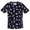 Midnight Navy - CST147LS Womens Best Friends Scrub Top - Biz Care