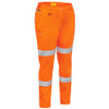 Orange - BPL6015T Womens Taped Mid Rise Stretch Cotton Pants - Bisley