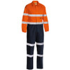 Orange-Navy - BC6357T Taped Hi Vis Drill Coverall - Bisley