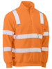 Rail Orange - Front - BK6816T - Taped Hi Vis Rail Polar Fleece Jumper