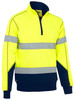 BK6987T - Taped Hi Vis 1/4 Zip Fleece Pullover with Sherpa Lining