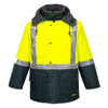 Yellow / Forest Green - Front - K8044 - Freezer Jacket - Huski