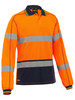 Orange / Navy - Front - BK6219T - Taped Hi Vis Polyester Mesh Polo