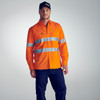 Model - Front - BS6416T - X Airflow Taped Hi Vis Ripstop Shirt - Bisley Workwear