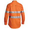 Orange - Back - BS6416T - X Airflow Taped Hi Vis Ripstop Shirt - Bisley Workwear
