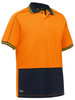 Orange / Navy - Front - BK1219 - Hi Vis Polyester Mesh Polo