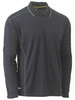Charcoal - Front - BK6425 - Cool Mesh Polo with Reflective Piping