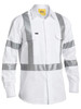 White - Front - BS6807T - Taped Night Cotton Drill Shirt