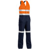 Orange-Navy - BAB0359T Taped Hi Vis Action Back Overall - Bisley