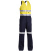 Yellow-Navy - BAB0359T Taped Hi Vis Action Back Overall - Bisley