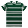 Emerald-White - 5046 Mens Classic Quad Stripe Tee - AS Colour