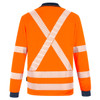 Orange - Back - ZH690 - Unisex Hi Vis X Back NSW Rail Polo - Syzmik