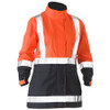 Orange-Navy - BJL6966T Womens H Taped Two Tone Hi Vis Rain Jacket - Bisley