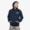 Navy-White - SFWH101 SFW Fashion Hoodie With Kangaroo Pocket & Print on Front and Back - Safety First Workwear