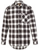 Charcoal / White - Front - WT11 - Unisex Flannel Plaid Shirt - Winning Spirit
