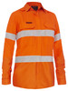 Orange - Front - BL8439T - Apex 185 Women's Taped Hi Vis Ripstop FR Vented Shirt