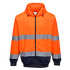 B317 - Hi-Vis Contrast Zipped Hoodie