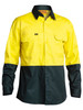 Yellow / Bottle - Front - BS6895 - Hi Vis Cool Lightweight Drill Shirt