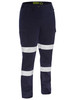 Navy - Front - BPCL6088T - Recycle Women's Taped Biomotion Cargo Work Pant