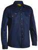 Navy - Front - BS6433 - Original Cotton Drill Shirt - Long Sleeve