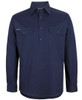 Navy - Front - 6WLCF - JB's Close Front L/S 150G Work Shirt
