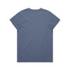 A blue T-shirt featuring a simple design, with a logo on the back. It has short sleeves and a round neck. A blue T-shirt featuring a simple design, with a logo on the back. It has short sleeves and a round neck.