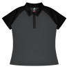 CHARCOAL/BLACK - Front - 2318 - Manly Lady Polo - Aussie Pacific CHARCOAL/BLACK - Front - 2318 - Manly Lady Polo - Aussie Pacific