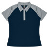 NAVY/SILVER - Front - 2318 - Manly Lady Polo - Aussie Pacific NAVY/SILVER - Front - 2318 - Manly Lady Polo - Aussie Pacific