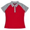RED/SILVER - Front - 2318 - Manly Lady Polo - Aussie Pacific RED/SILVER - Front - 2318 - Manly Lady Polo - Aussie Pacific