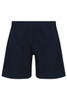 Navy school kids shorts with an elastic waistband and a simple design. Features branding on the waistband.