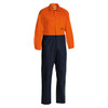 Orange / Navy - Front - BC6357 - Hi Vis Regular Weight Coverall - 2 Tone - Bisley Workwear