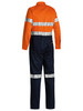 Orange / Navy - Back - BC6719TW - Taped Hi Vis Lightweight Coverall