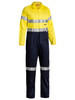 Yellow / Navy - Front - BC6719TW - Taped Hi Vis Lightweight Coverall