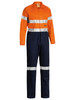 Orange / Navy - Front - BC6719TW - Taped Hi Vis Lightweight Coverall