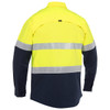 Yellow / Navy - Back - BS6491T - X AIRFLOW HI VIS STRETCH RIPSTOP SHIRT - Bisley Workwear