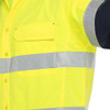 Yellow / Navy - Features - BS6491T - X AIRFLOW HI VIS STRETCH RIPSTOP SHIRT - Bisley Workwear