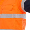 Orange / Navy - Features - BS6491T - X AIRFLOW HI VIS STRETCH RIPSTOP SHIRT - Bisley Workwear