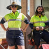 Yellow / Navy - Lifestyle - BS6491T - X AIRFLOW HI VIS STRETCH RIPSTOP SHIRT - Bisley Workwear