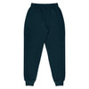 Tapered fleece kids pants in black, featuring an elastic waistband and cuffs, and side pockets.