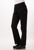 PBN01W - LIGHTWEIGHT WOMENS SLIM CHEF PANTS BLACK