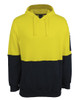 Yellow / Navy - Front - 6HVPM - JB's HV 310 COTTON PULL OVER FLEECE HOODIE