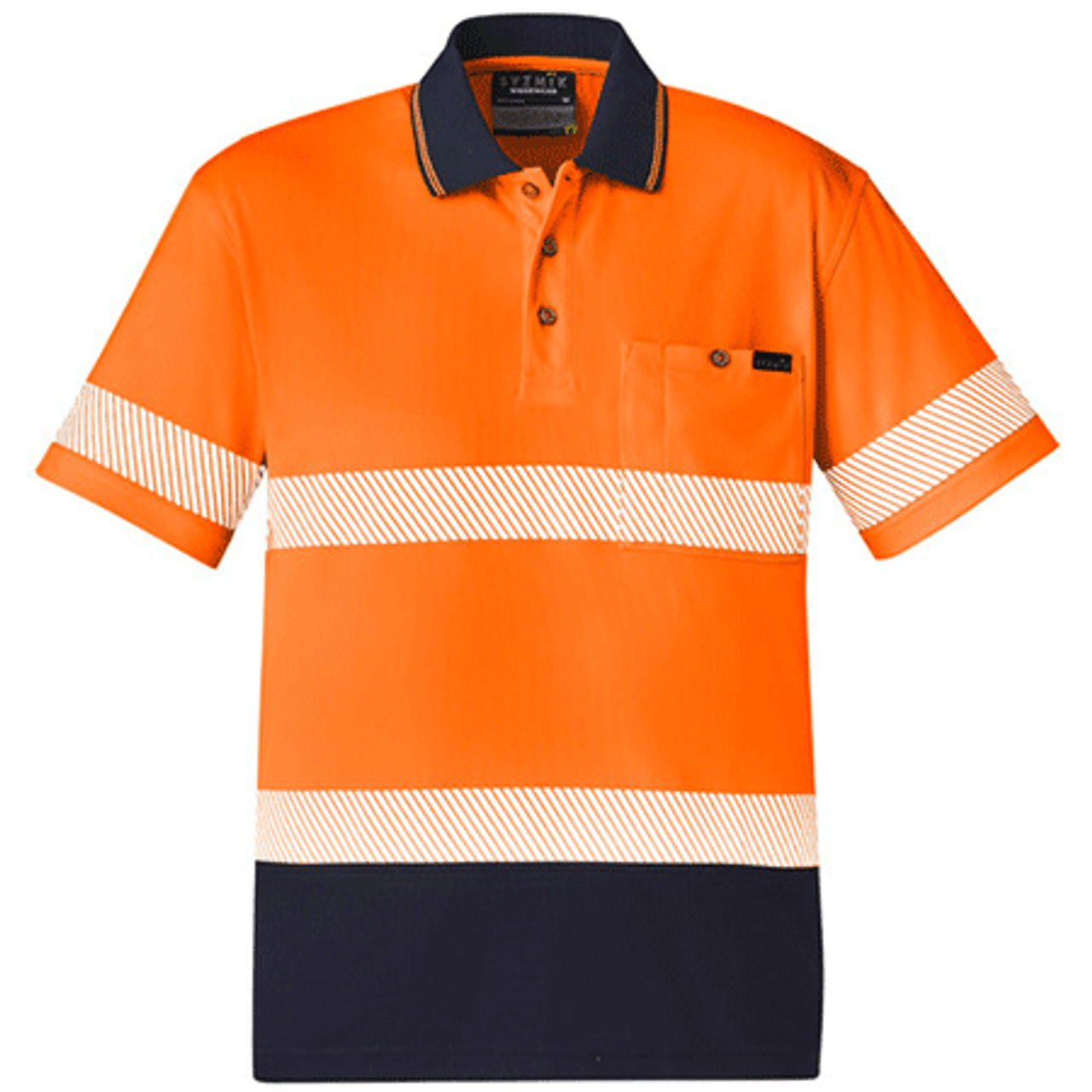 ZH535 - Unisex Hi Vis Segmented S/S Polo - Hoop Taped