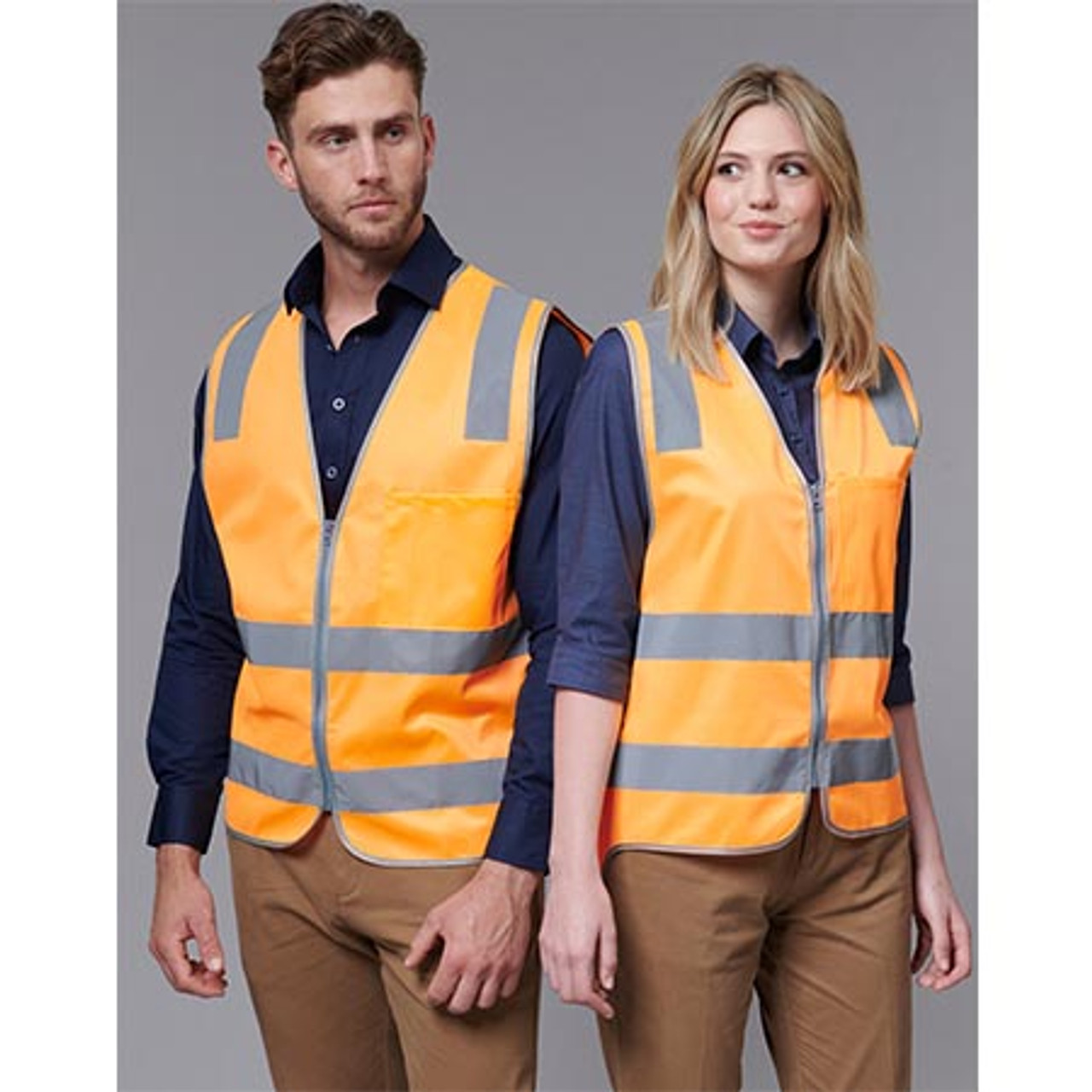 HiVis MultiPocket Vest 587ETLM  Reflective Apparel Inc